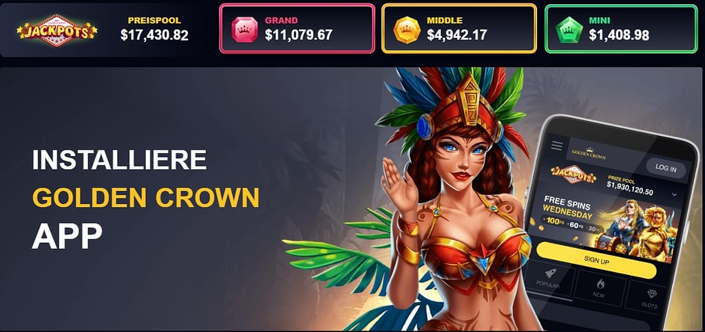 Goldencrown Casino App und mobile Version